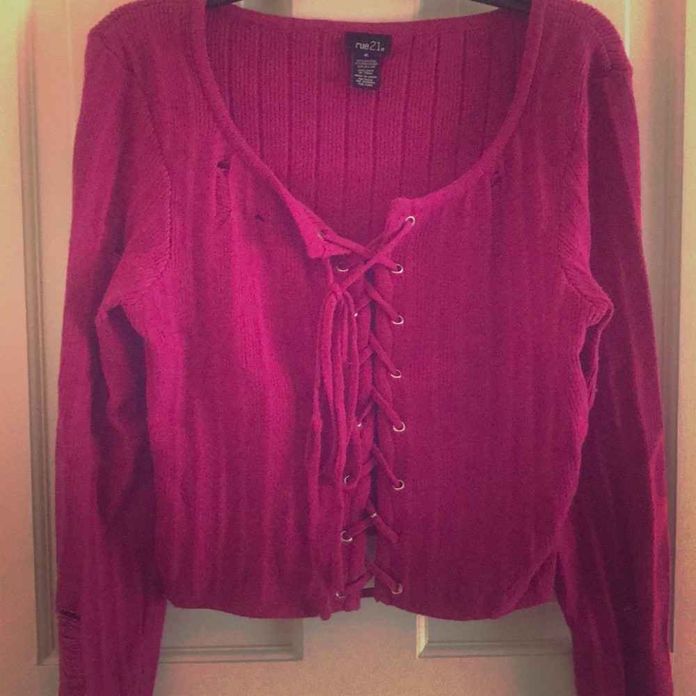Rue 21 distressed sweater